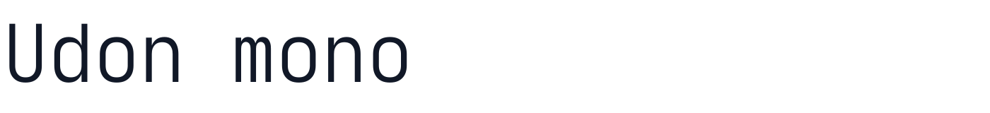 Udon mono — UdonMono-Regular.ttf