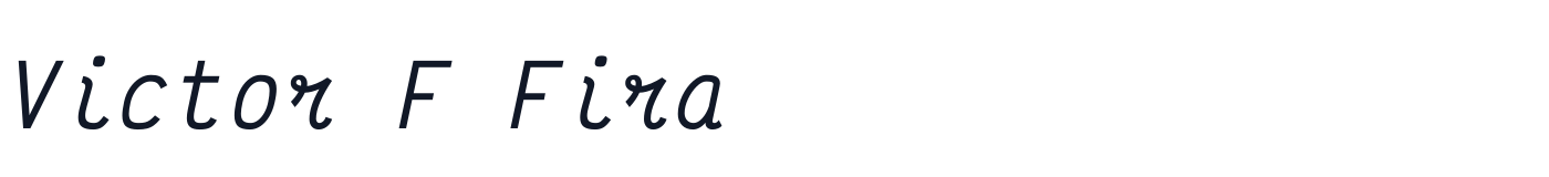 Victor F Fira — VictorFFira-Italic.ttf