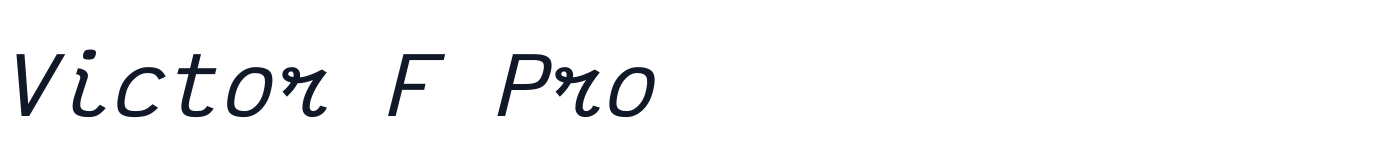 Victor F Pro — VictorFPro-Italic.ttf