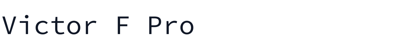 Victor F Pro — VictorFPro-Regular.ttf