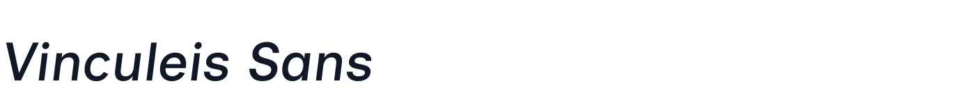 Vinculeis Sans — VinculeisSans-MediumItalic.otf