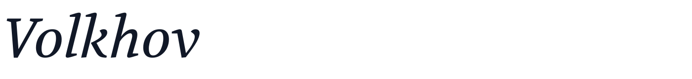 Volkhov — Volkhov-Italic.ttf