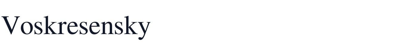 Voskresensky — Voskresensky-Regular.otf