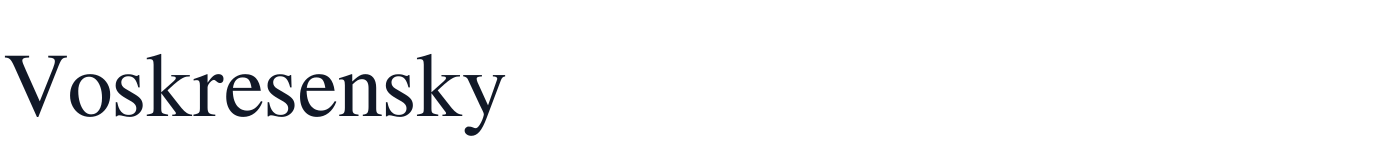 Voskresensky — Voskresensky-Regular.ttf