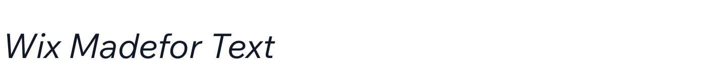 Wix Madefor Text — WixMadeforText-Italic.ttf