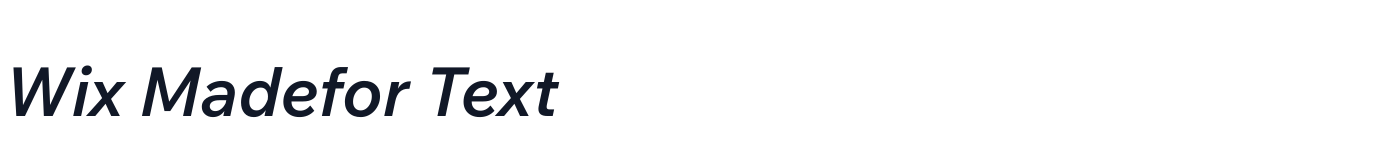 Wix Madefor Text — WixMadeforText-SemiBoldItalic.ttf