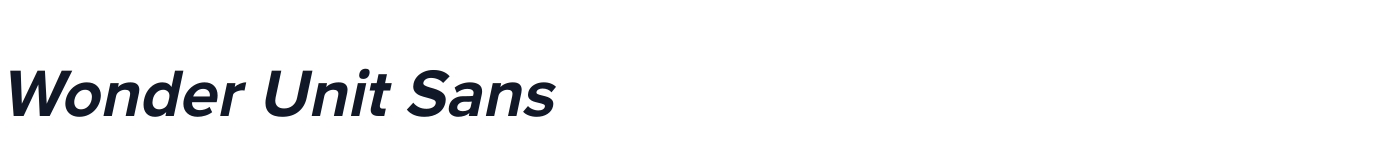 Wonder Unit Sans — WonderUnitSans-BoldItalic.ttf