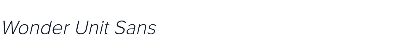 Wonder Unit Sans — WonderUnitSans-LightItalic.ttf