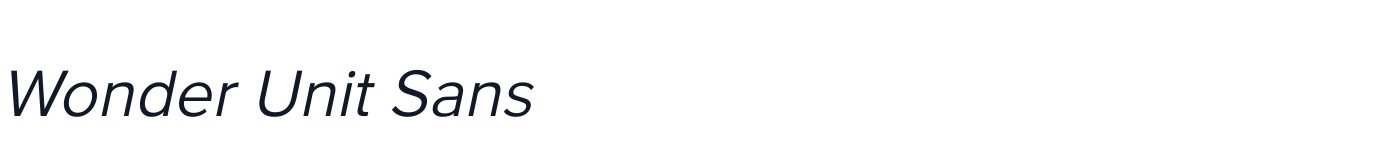 Wonder Unit Sans — WonderUnitSans-RegularItalic.ttf