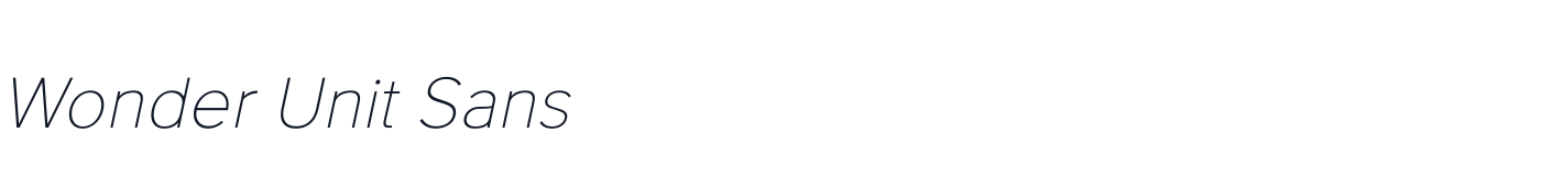 Wonder Unit Sans — WonderUnitSans-ThinItalic.ttf