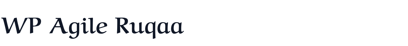 WP Agile Ruqaa — WPAgileRuqaa-Bold.ttf