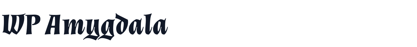 WP Amygdala — WPAmygdala-BoldItalic.ttf