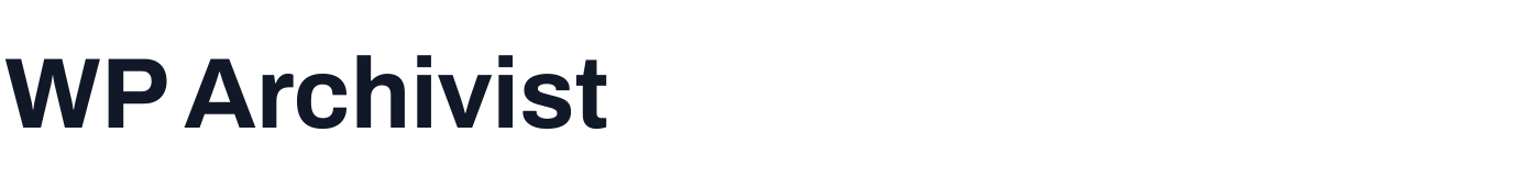 WP Archivist — WPArchivist-Bold.ttf