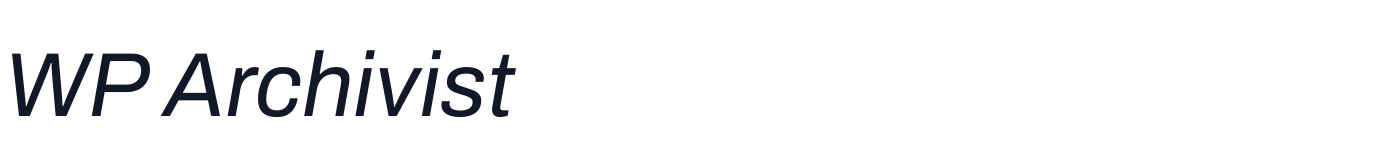 WP Archivist — WPArchivist-Italic.ttf