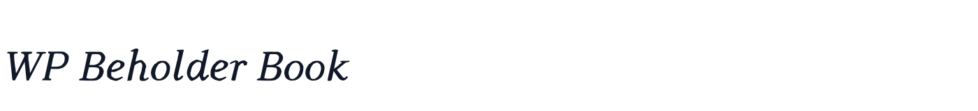 WP Beholder Book — WPBeholderBook-Italic.ttf