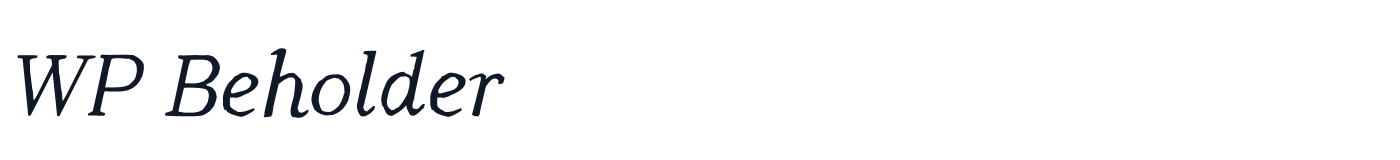 WP Beholder — WPBeholder-Italic.ttf