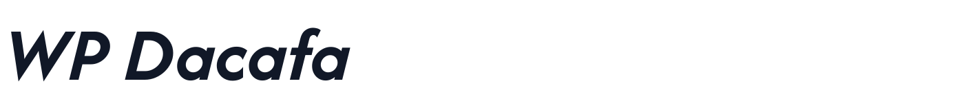 WP Dacafa — WPDacafa-BoldItalic.ttf