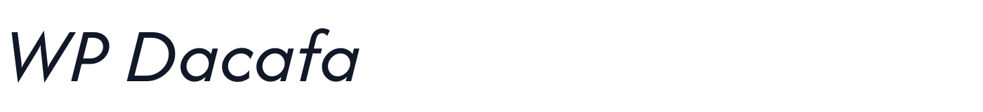WP Dacafa — WPDacafa-Italic.ttf