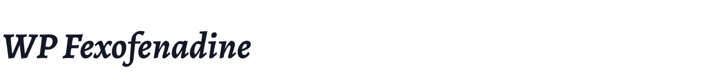 WP Fexofenadine — WPFexofenadine-BoldItalic.ttf
