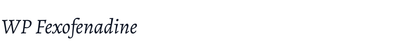 WP Fexofenadine — WPFexofenadine-Italic.ttf