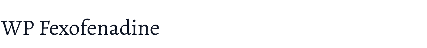 WP Fexofenadine — WPFexofenadine-Regular.ttf