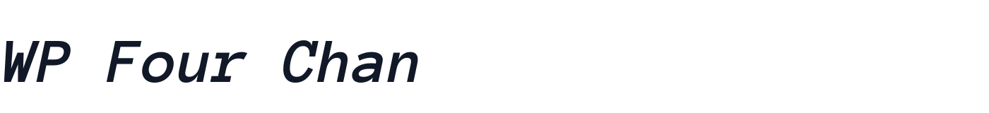 WP Four Chan — WPFourChan-BoldItalic.ttf