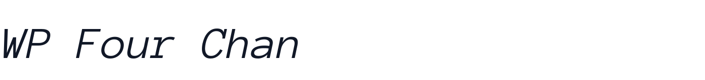 WP Four Chan — WPFourChan-Italic.ttf