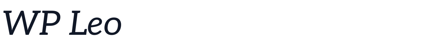 WP Leo — WPLeo-Italic.ttf