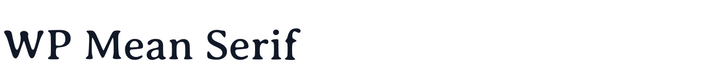 WP Mean Serif — WPMeanSerif-Regular.ttf