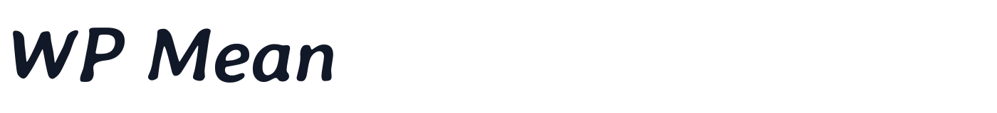 WP Mean — WPMean-BoldItalic.ttf