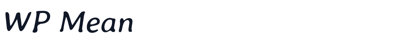WP Mean — WPMean-Italic.ttf