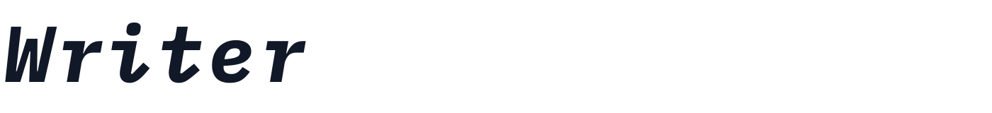 Writer — Writer-BoldItalic.ttf