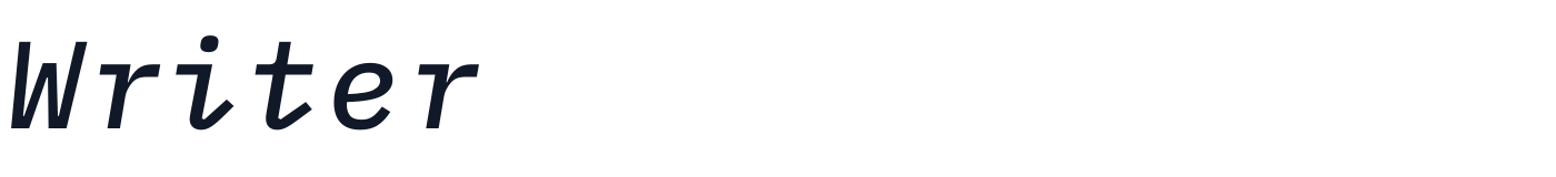 Writer — Writer-MediumItalic.ttf