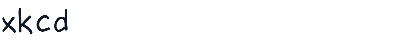 xkcd — xkcd-Regular.otf