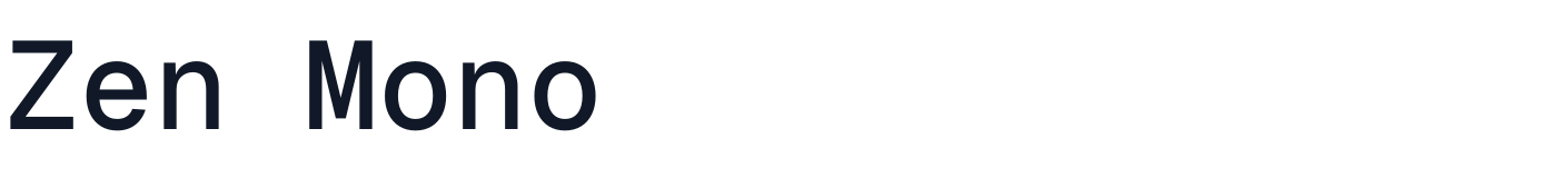 Zen Mono — ZenMono-Medium.ttf