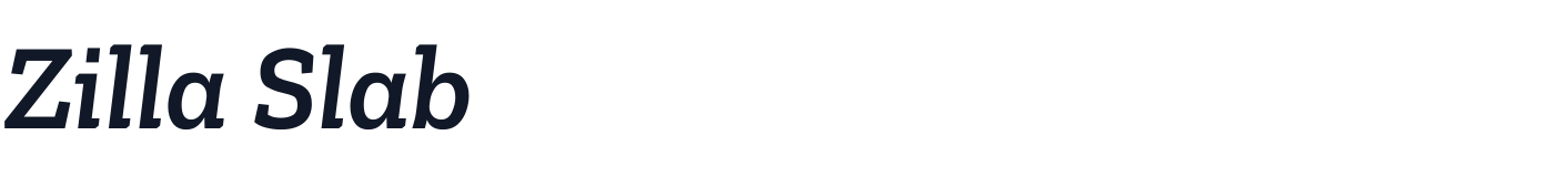 Zilla Slab — ZillaSlab-SemiBoldItalic.ttf
