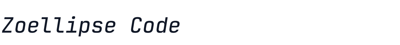 Zoellipse Code — ZoellipseCode-Italic[wght].ttf